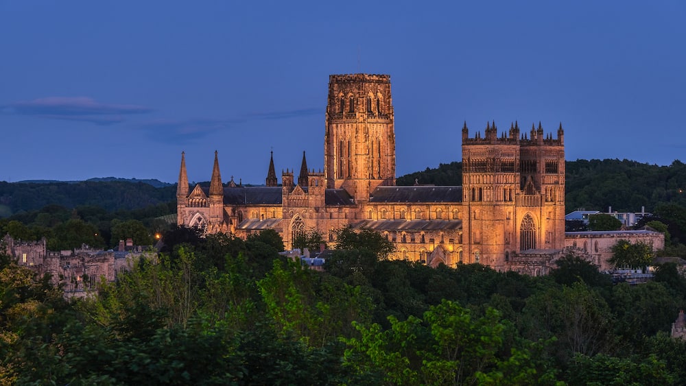 Durham Cathedral at night