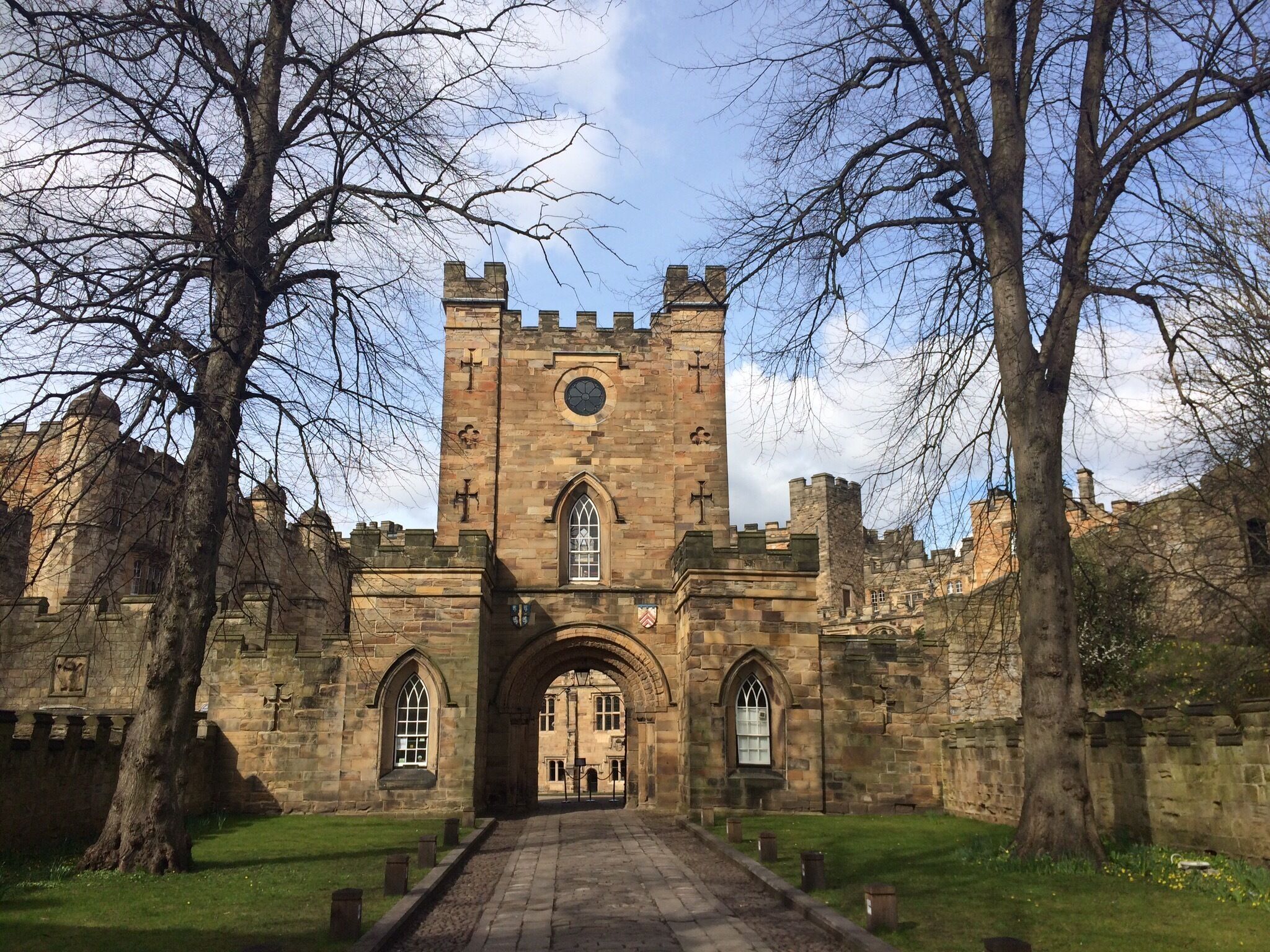 Durham Castle part of the university building just off the green it has a wide range of photo opportunities. Within a very short area you have the cathedral, castle and university building