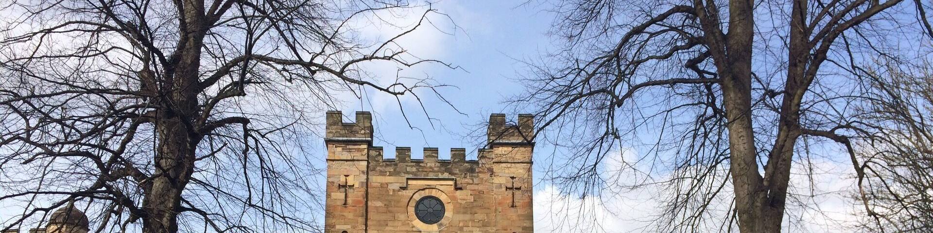 Durham Castle part of the university building just off the green it has a wide range of photo opportunities. Within a very short area you have the cathedral, castle and university building