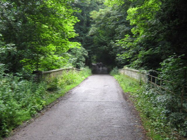 Bridge over Croxdale Beck Within Croxdale Estate leading to the Hall entrance. County Durham