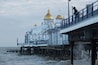 A view of the Victorian built Pier at the seaside town of Eastbourne in East Sussex. Its always good to take a stroll along come a freezing Winters day or a sweltering Summers one.