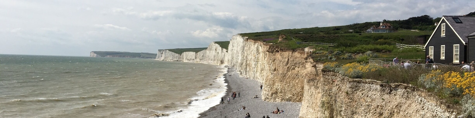 Birling Gap in the U.K...seven sisters up close in a huge wind..