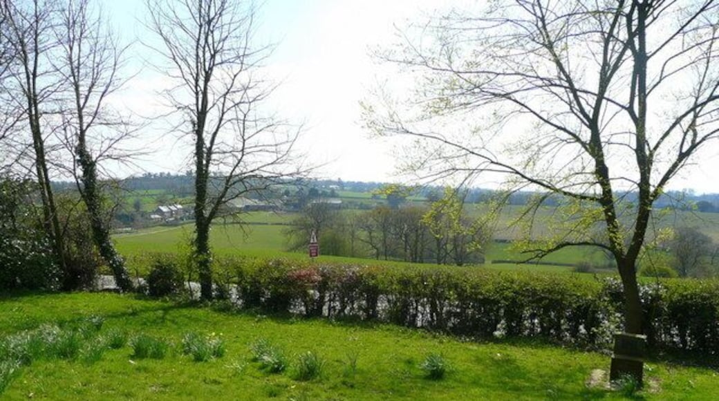 View from St. Leonard's From the vantage point on a hilltop in the weald of Sussex. The B2110 passes across the scene.