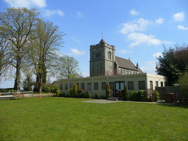 Turners Hill church and hall The prefab building spoils the whole effect.