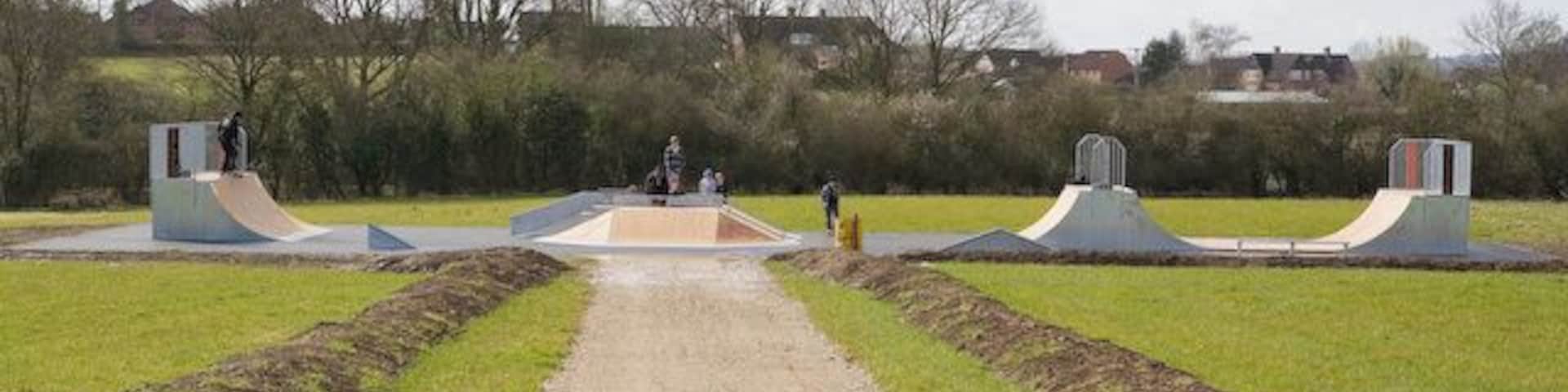 New Skateboard Park near Whitetree Farm, Horton Heath