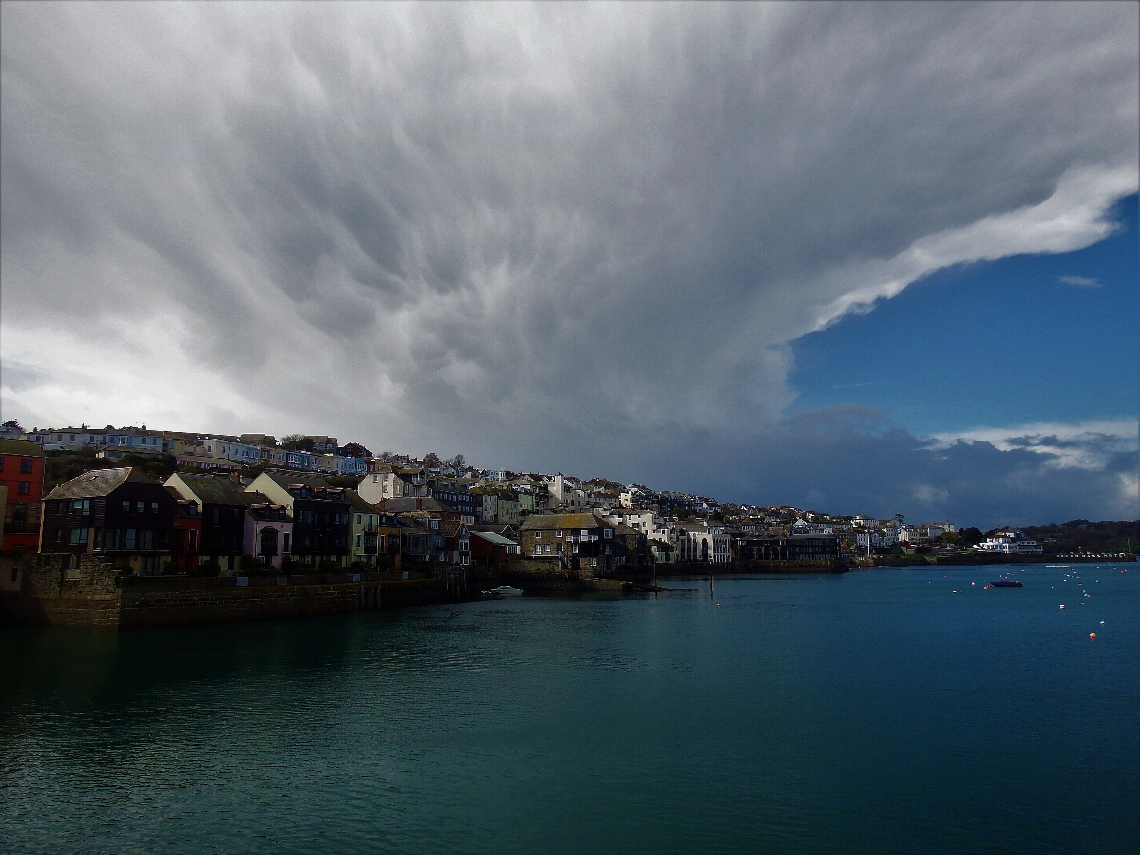 Falmouth harbour with  looming storm cloud. #perspective