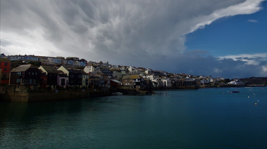 Falmouth harbour with looming storm cloud. #perspective