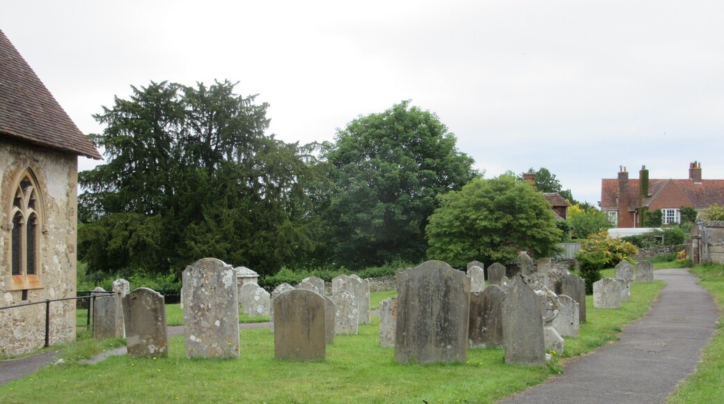 Churchyard of St Mary the Virgin's Church, Frensham Street, Frensham, Borough of Waverley, Surrey, England.