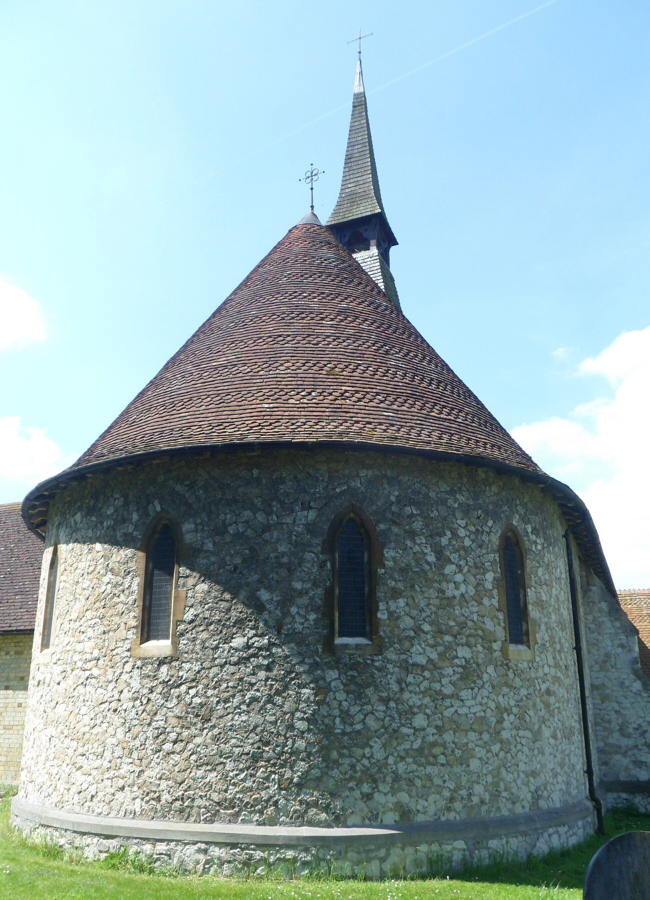 St Paul's parish church, Poyle Road, Tongham, Surrey, England, seen from the east