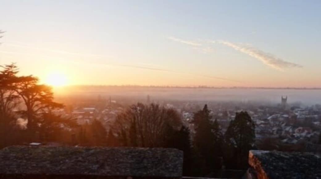 Frosty morning view from Farnham Castle #WinterWonders