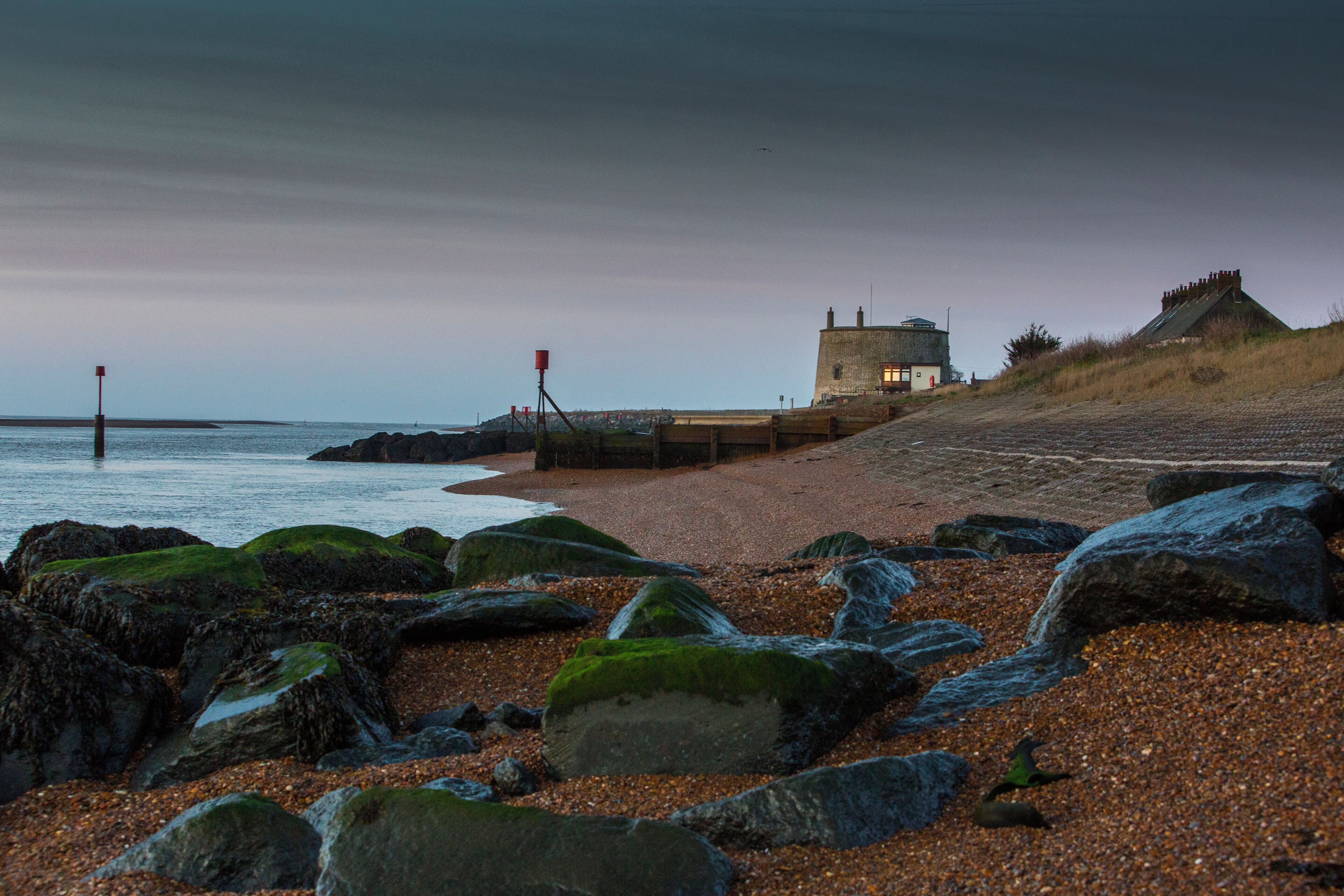 The Martello tower at Felixstowe Ferry, Suffolk, United Kingdom. Wikidata has entry Q17646589 with data related to this item.