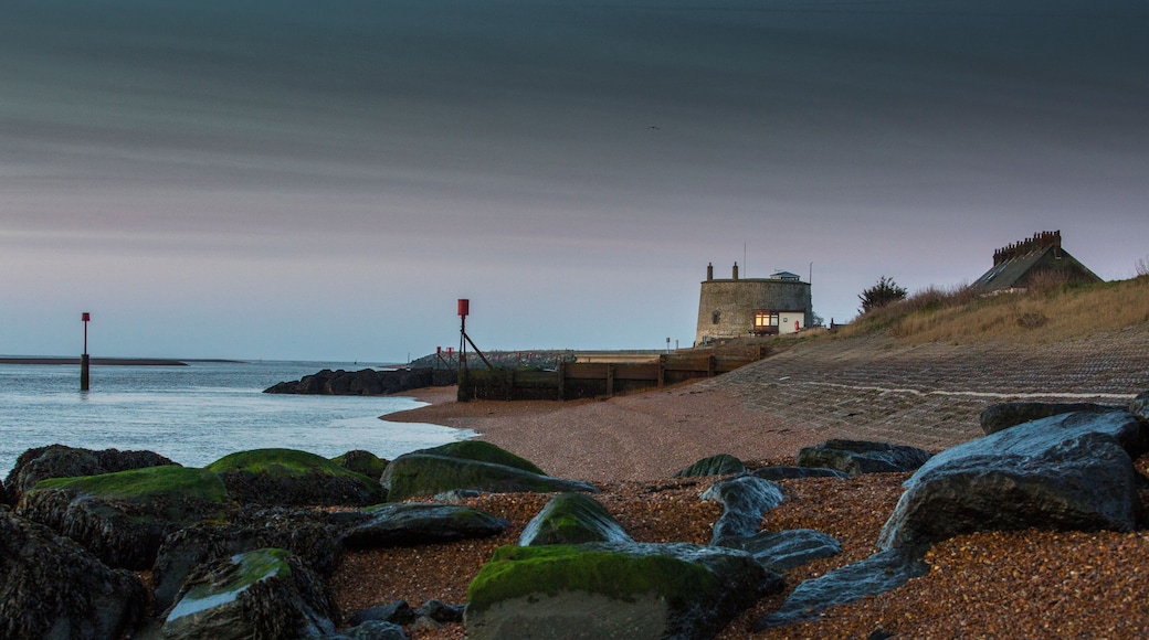 The Martello tower at Felixstowe Ferry, Suffolk, United Kingdom. Wikidata has entry Q17646589 with data related to this item.