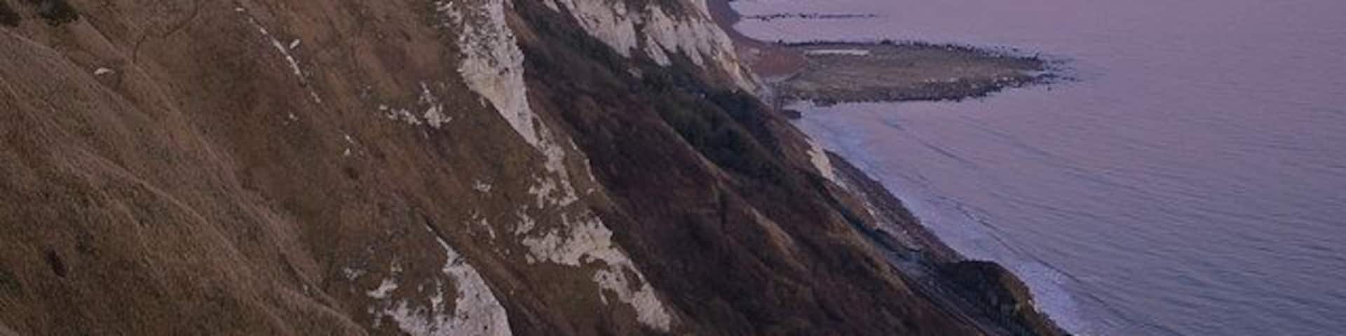 The Warren from near Capel-le-Ferne Taken just after sunset