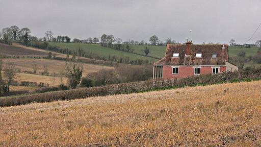 Barrow Hill Farm Viewed from the top of Lower Street near the junction with the lane going to Great Elm.