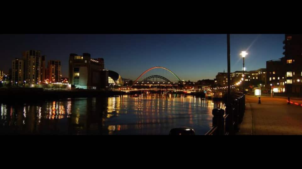 Tyne bridge and Baltic flour mill and sage