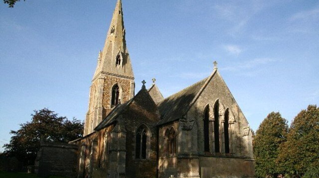 St.Mary's church, Marston, Lincs. An Early English tower with broach spire, and nave; a Victorian chancel restored by Charles Kirk in 1880. Many monuments to the Thorolds who have lived at the hall since the fourteenth century - most recently, the late Henry Thorold, celebrated antiquarian and enthusiastic patron of so many Lincolnshire churches.