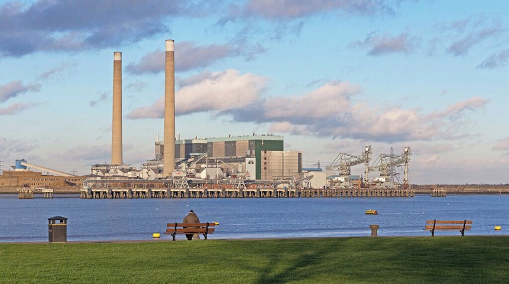 A view across the River Thames estuary to Tilbury Power Station. A very industrial area, but also an area steeped in history.