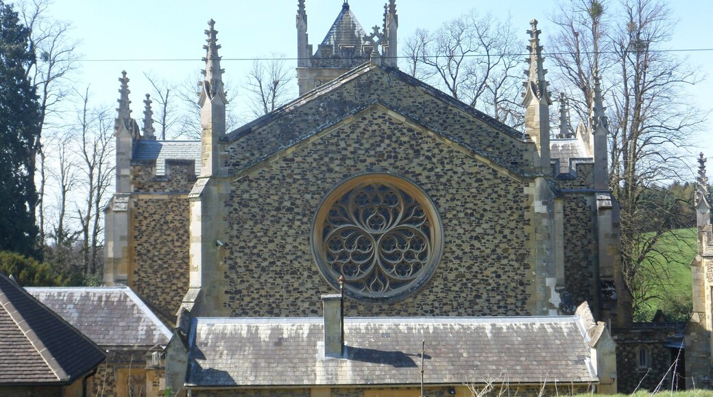 Former Catholic Apostolic Church, Albury Park, Albury, Borough of Guildford, Surrey, England. Designed in 1840 by William McIntosh Brooks for Henry Drummond of Albury Park.