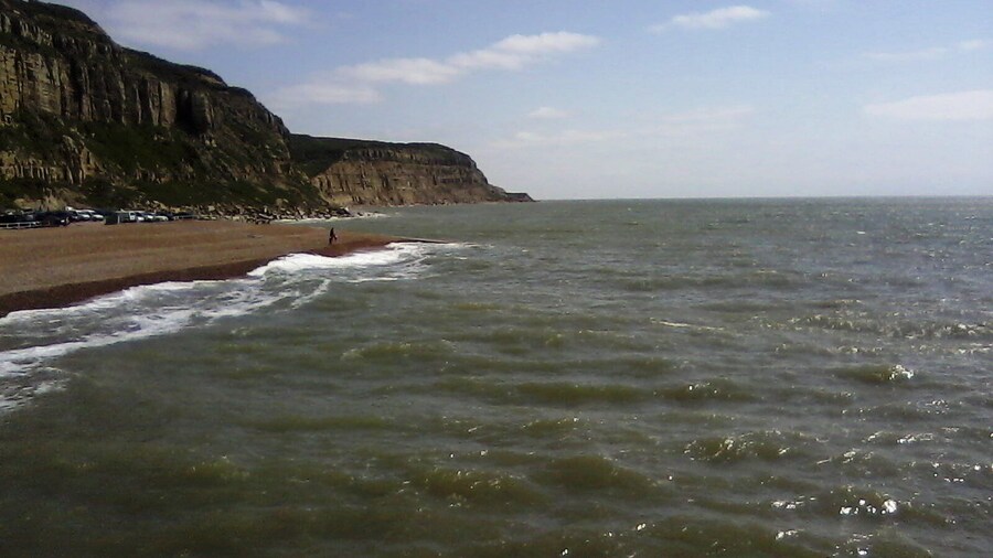 East cliff at Hastings in east Sussex