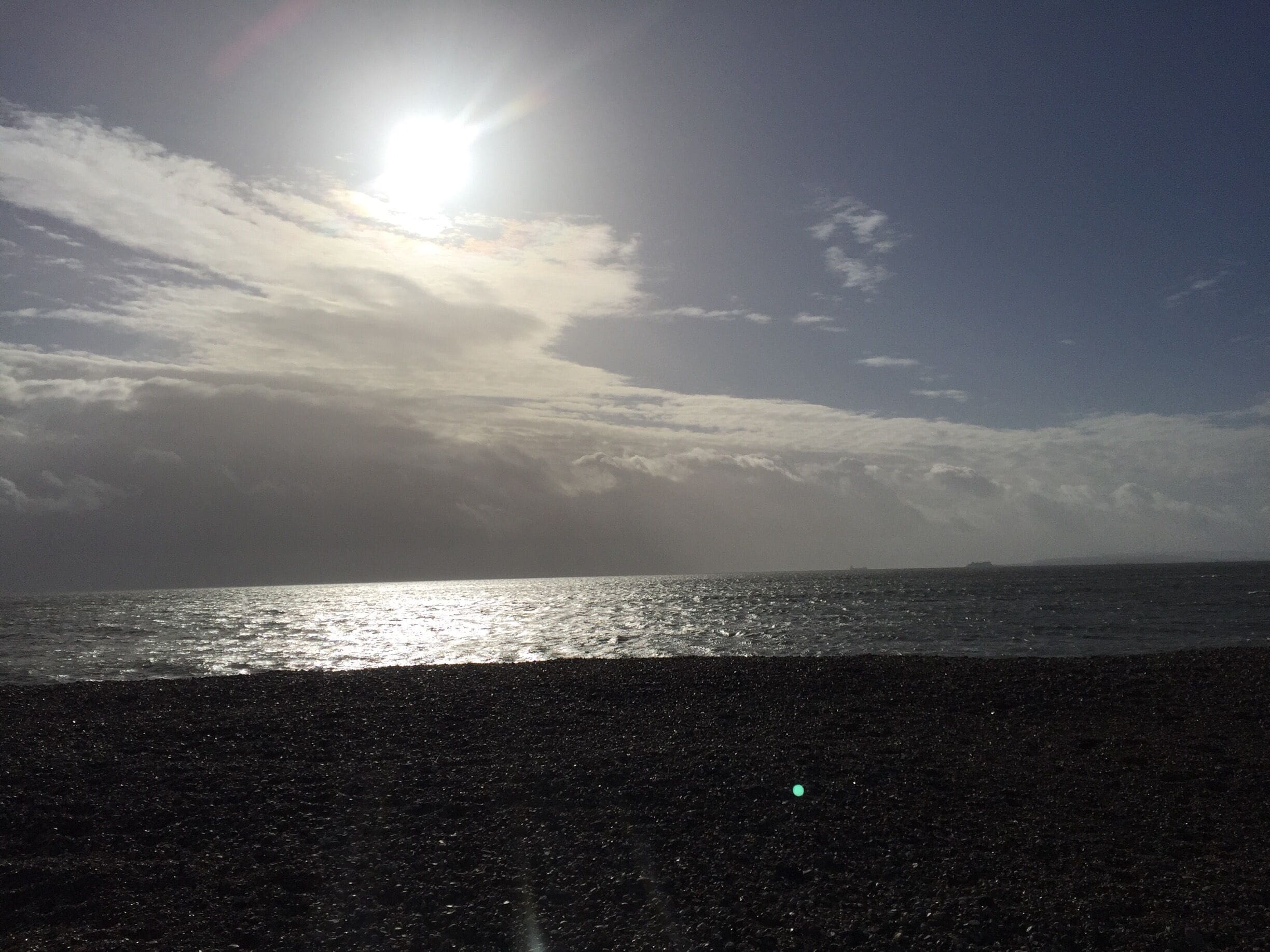 Atmospheric at Hayling Island beach ... spot Flynn's luminescent tennis ball 😉