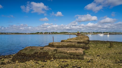 View from Hayling Island to Langstone, Hampshire, England, UK