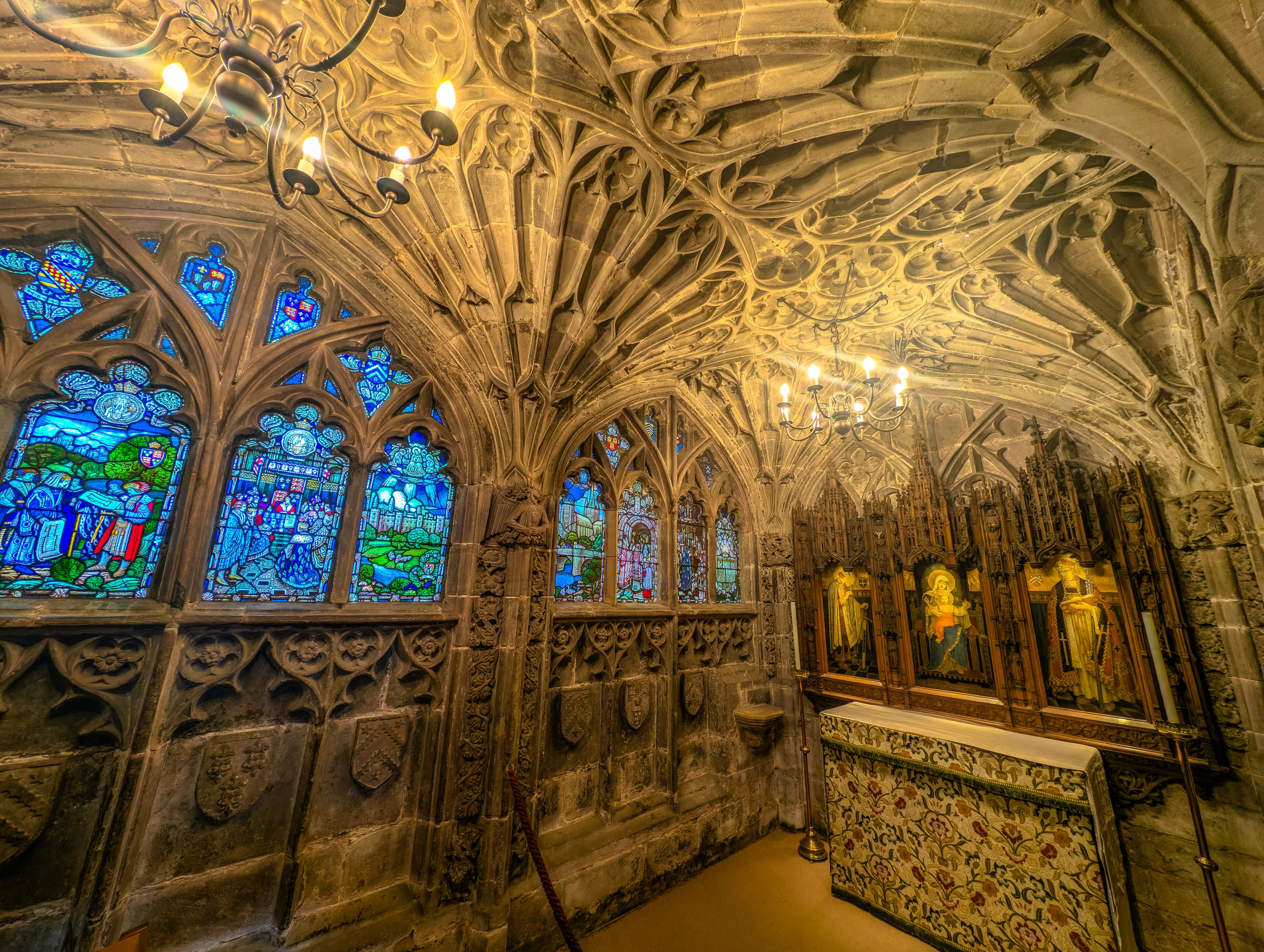 Hereford Cathedral, interior and exterior, England, UK