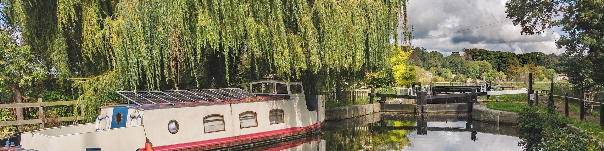 Another section of the canal in Hertford town.