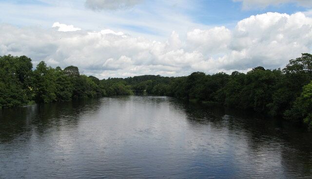 The River North Tyne north of Wark Bridge