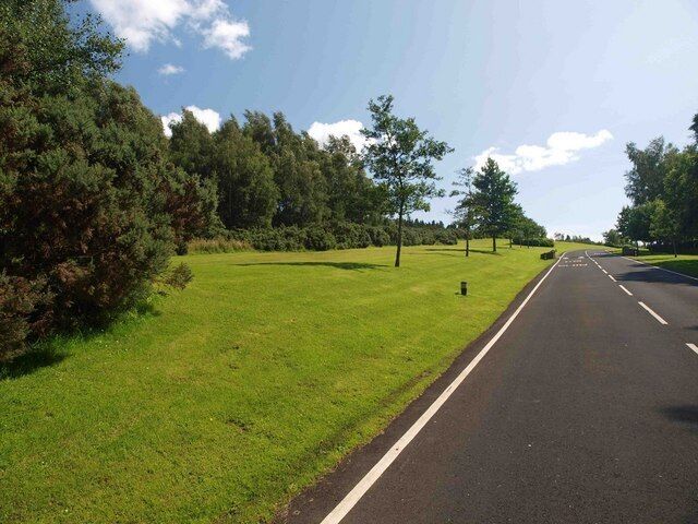The road into Slaley Hall complex A De Vere hotel and golf complex.