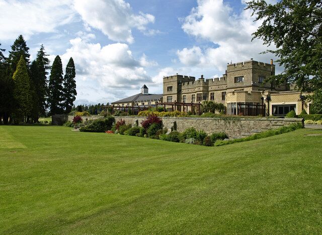Slaley Hall The south elevation showing the original part of the Hall.