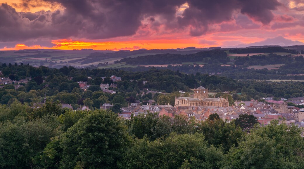 Dusk at Hexham Market Town