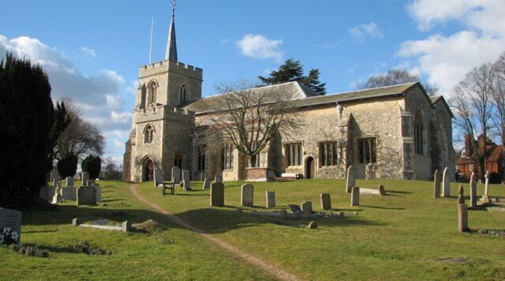The Church Of St. Peter & St. Paul - Kimpton, Hertfordshire. This church was built in the 13th century, although it wasn't until the 15th century that the tower, spire and two storey porch were added.