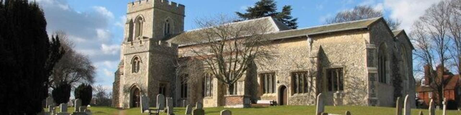The Church Of St. Peter & St. Paul - Kimpton, Hertfordshire. This church was built in the 13th century, although it wasn't until the 15th century that the tower, spire and two storey porch were added.