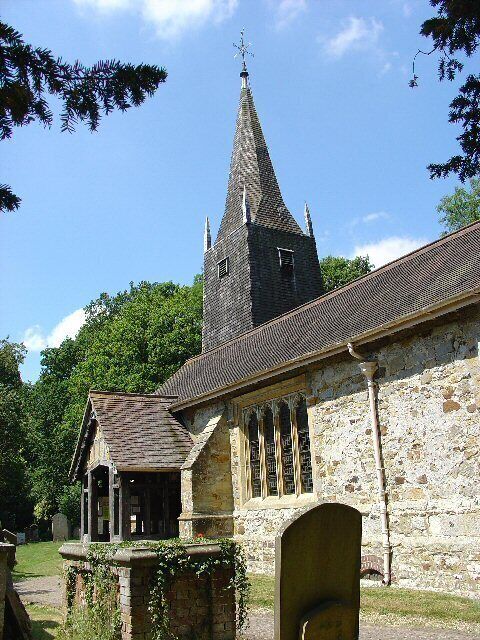 St Bartholomew Church, Burstow, Surrey. A delightful half timbered 11th century Church of England church in this tranquil village (other than all of Gatwick airports air traffic that thunders a few hundred metres overhead!). Restored 1884-95. More info at http://www.achurchnearyou.com/page.php?V=565&P=207