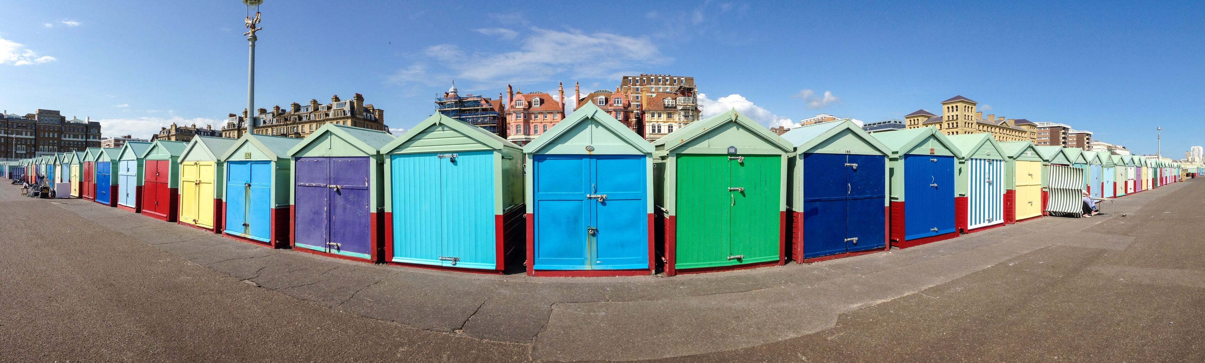 beach hut panorama