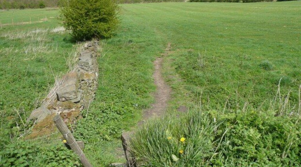 Footpath off Huddersfield Road B6116, Skelmanthorpe This leads to the end of Strike Lane, and onwards to Emley.