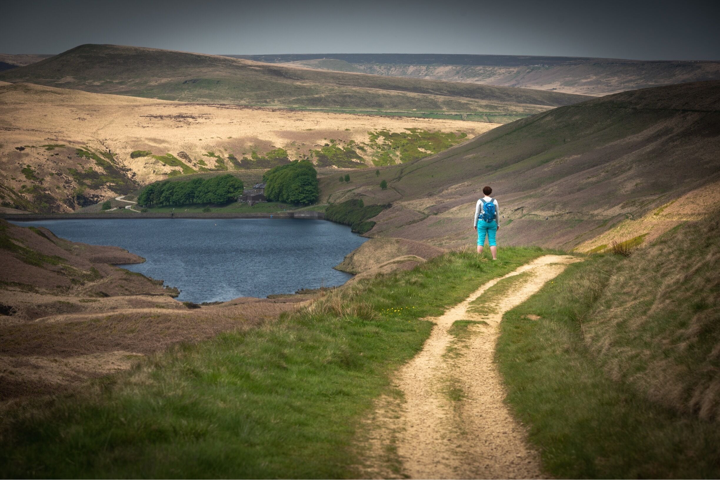 Wessenden Head Reservoir near saddleworth moors. 
Northern Peak District National Park. UK
You can park at Wessenden head car park for free. 