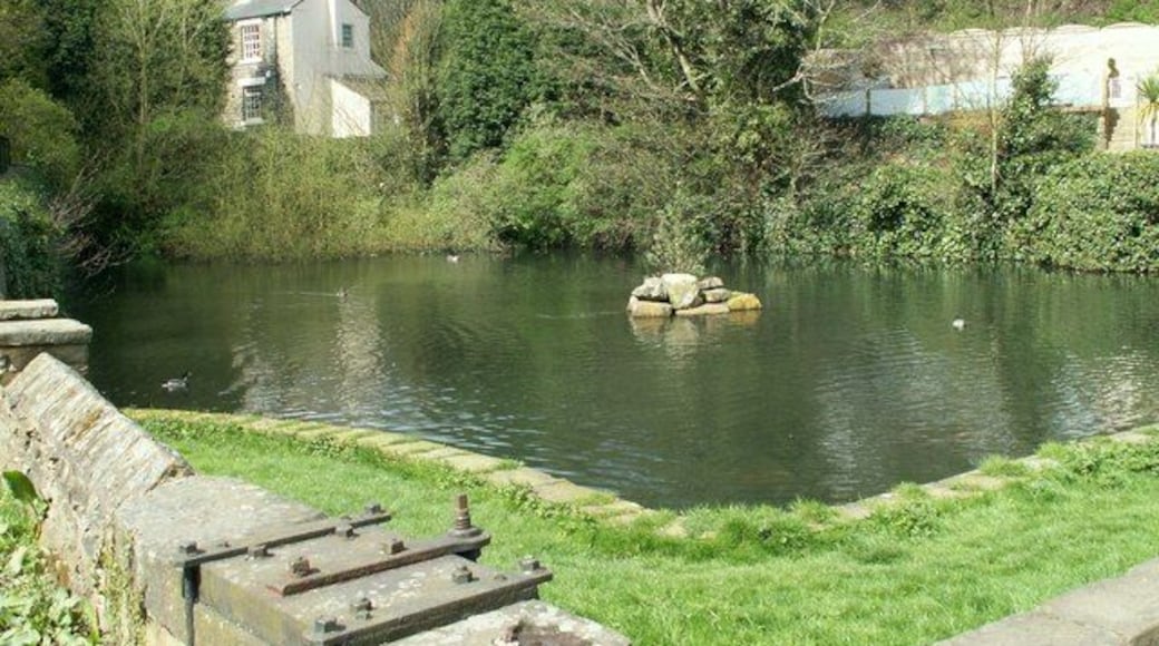 Scissett duck pond At the junction with Cuttlehurst and Wakefield Road, the pond is in two grid squares SE2409 and SE2410.