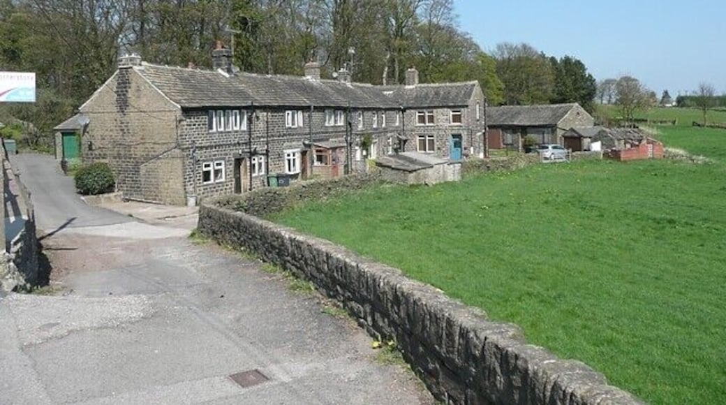 Houses at Sun Side, Cumberworth Probably older than the main road that passes the end of the row.