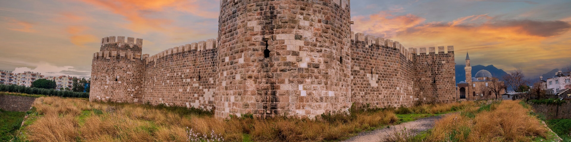 Payas Castle and Sokollu Mehmet Pasha Complex view in Hatay Province of Turkey