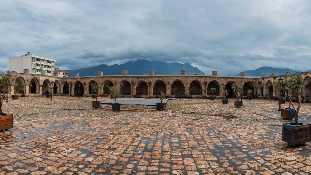 Payas Castle and Sokollu Mehmet Pasha Complex view in Hatay Province of Turkey