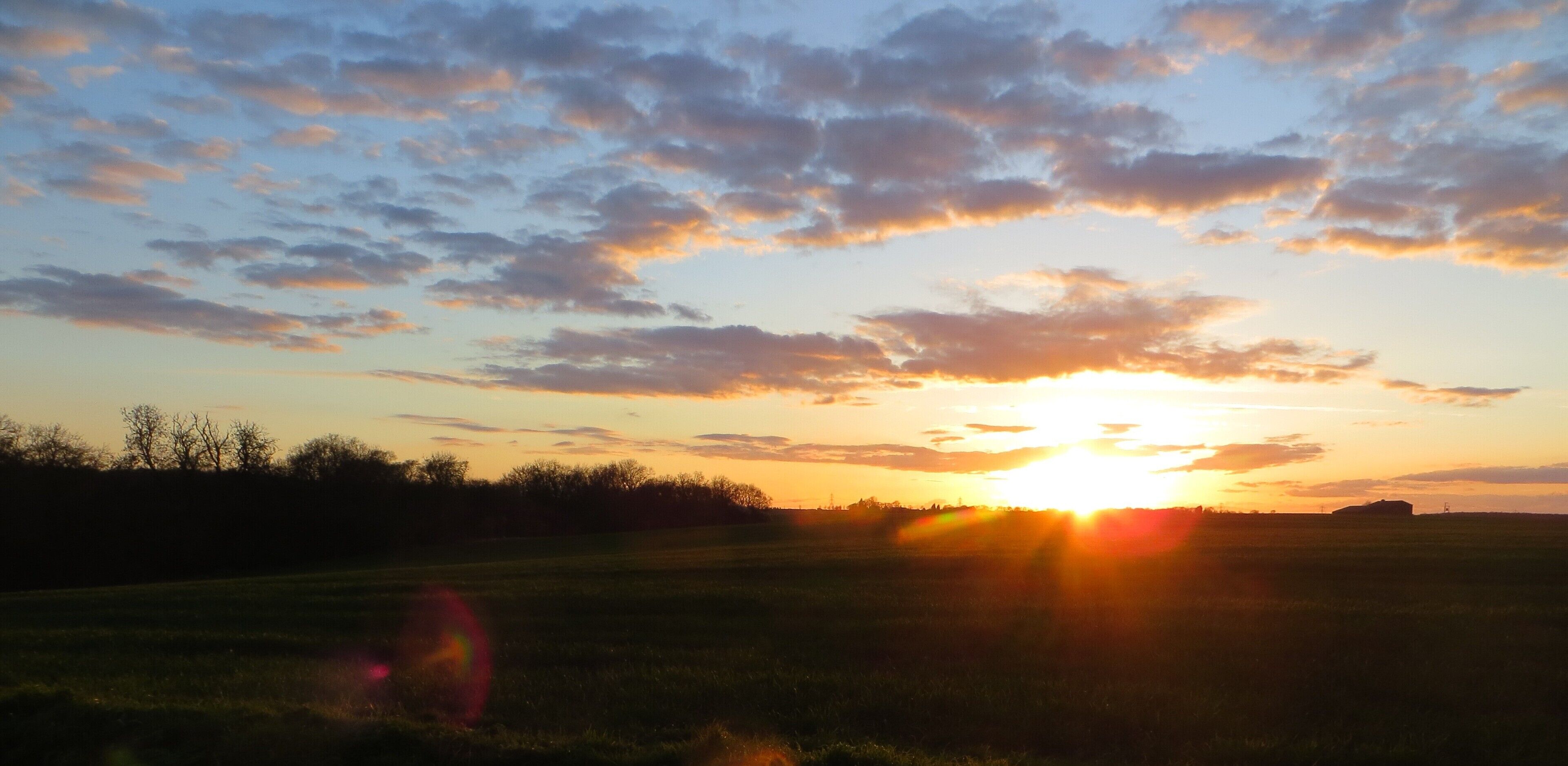 Sunset between Sawtry & Aversley Wood - April 2016