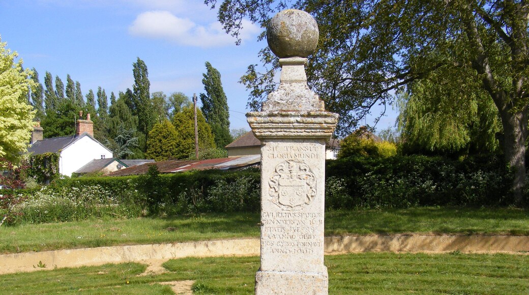 Monument in the Maze Inscribed in memory of William Sparrow, creator of the maze who died in 1729.