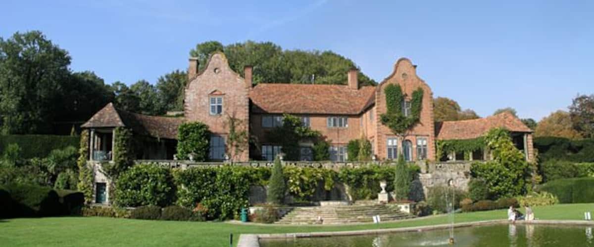 Port Lympne Designed for Sir Philip Sassoon by Baker and Wilmott in 1912 the house was originally called Belcaire but was renamed with reference to the area's Roman name of Portus Lemanis. For more information on the history of the house see the DiCamillo Companion to British and Irish Country Houses http://www.dicamillocompanion.com/Houses_hgpm.asp?ID=5647.