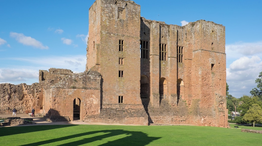 The ruins of Kenilworth Castle keep. This is part of a Grade I listed building in England.