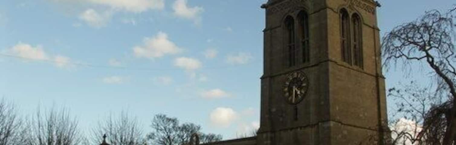 St Giles' parish church, Desborough, Northamptonshire, seen from the northwest