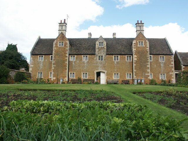 Jesus Hospital Almshouses The rear of the almshouses from the delightful kitchen gardens.