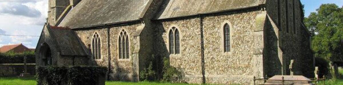 All Saints' parish church, Boughton, Norfolk, seen from south-southeast