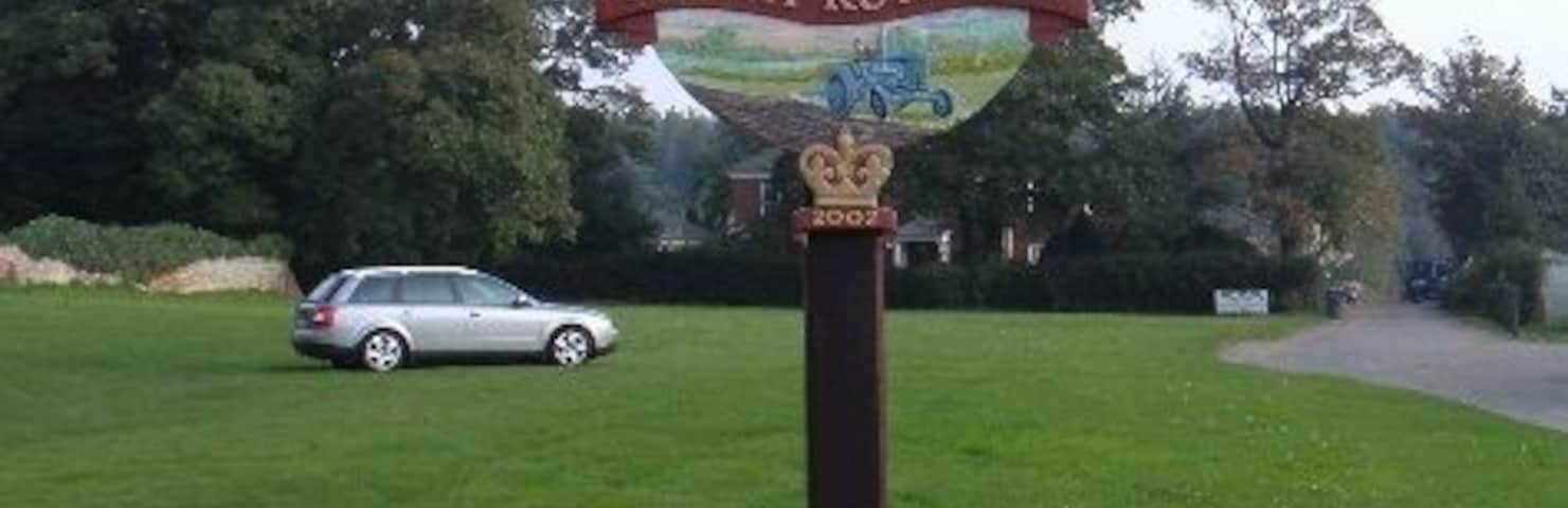 The Village sign at North Runcton, Norfolk