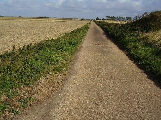 Into Norfolk On the county boundary Lincolnshire to Norfolk